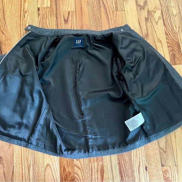 Gap Wool Blend Moto Biker Gray Jacket Size: Medium - Picture 8 of 10